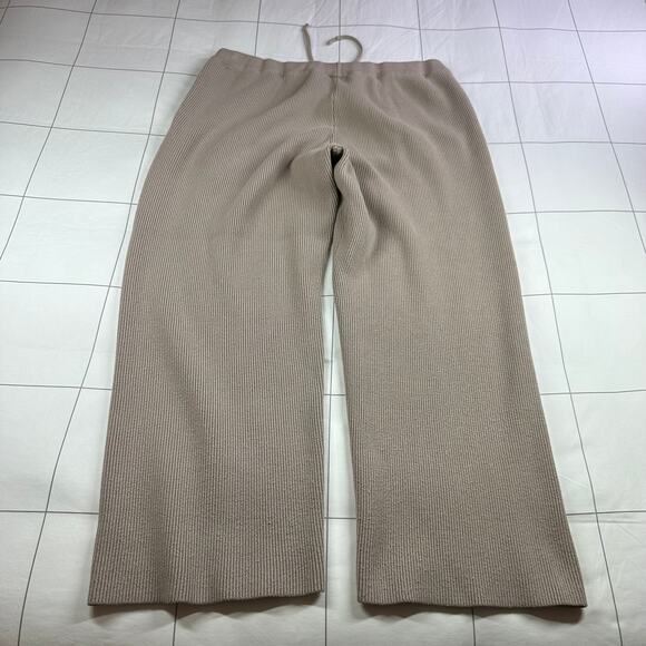 Figs Lounge Pants Womens XL Ribbed Knit Wide Leg Athleisure Drawstring Stretch - Picture 3 of 11